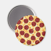 Pepperoni Pizza Pattern Magneet (Voorkant / Achterkant)