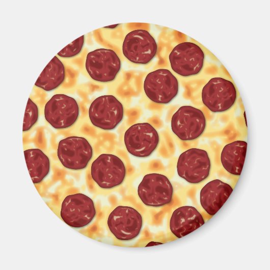 Pepperoni Pizza Pattern Magneet (Voorkant)