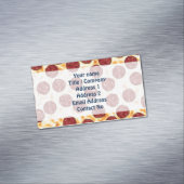 Pepperoni Pizza Pattern Magnetisch Visitekaartje (Voorbeeld)