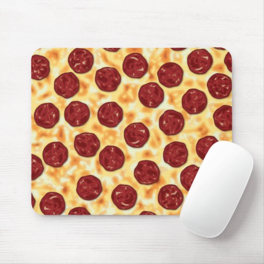 Pepperoni Pizza Pattern Muismat (Met muis)