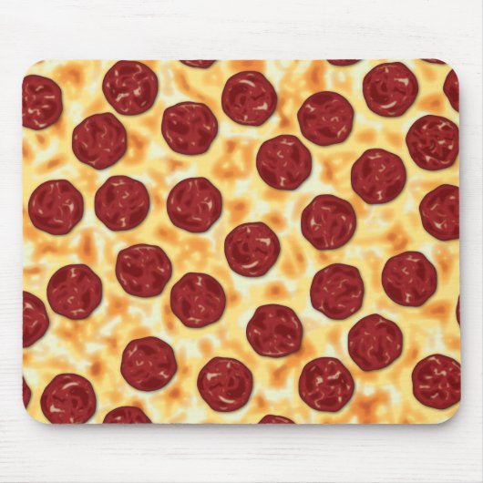 Pepperoni Pizza Pattern Muismat (Voorkant)