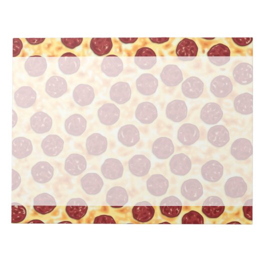 Pepperoni Pizza Pattern Notitieblok (Voorkant)