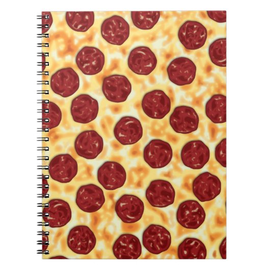 Pepperoni Pizza Pattern Notitieboek (Voorkant)