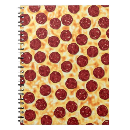 Pepperoni Pizza Pattern Notitieboek (Voorkant)
