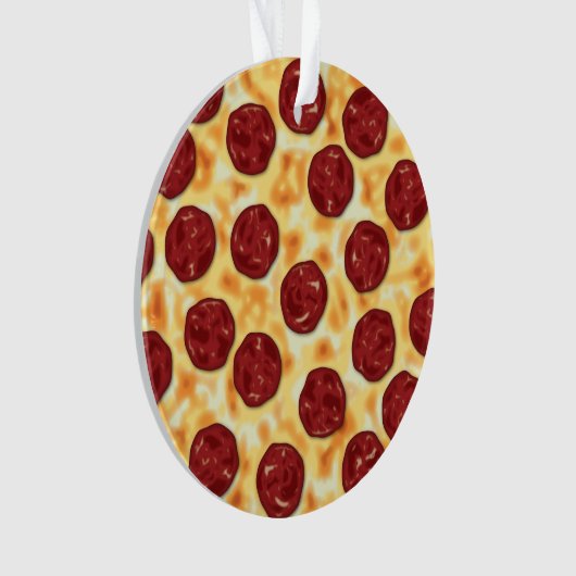 Pepperoni Pizza Pattern Ornament (voorkant)