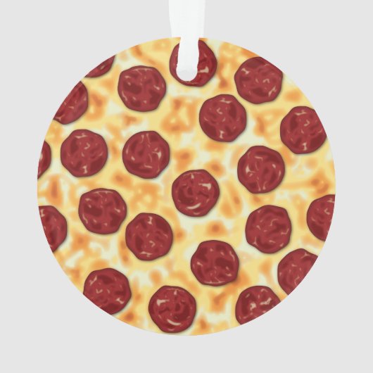 Pepperoni Pizza Pattern Ornament (achterkant)