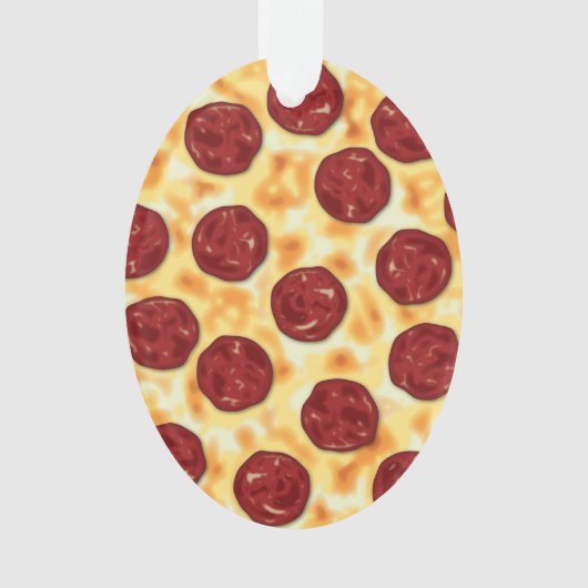 Pepperoni Pizza Pattern Ornament (voorkant)