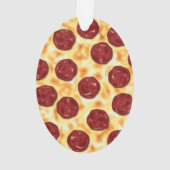 Pepperoni Pizza Pattern Ornament (achterkant)