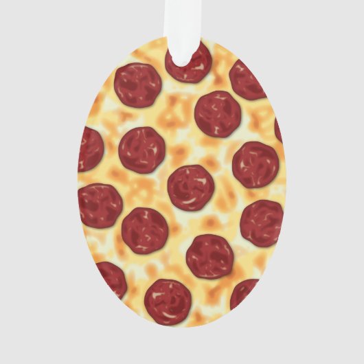 Pepperoni Pizza Pattern Ornament (achterkant)