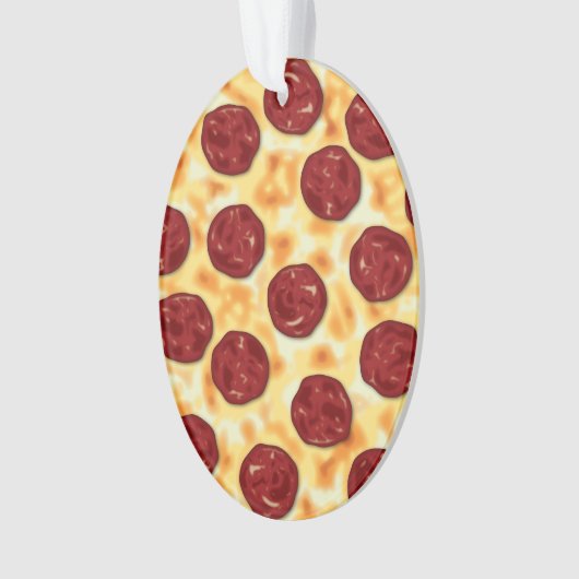Pepperoni Pizza Pattern Ornament (voorkant)