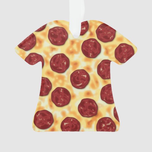 Pepperoni Pizza Pattern Ornament (voorkant)