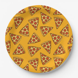 Pepperoni Pizza Pattern Papieren Bordje