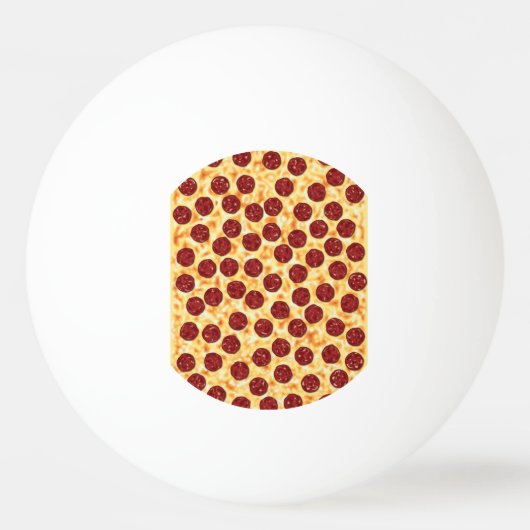 Pepperoni Pizza Pattern Pingpongbal (Achterkant)