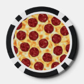 Pepperoni Pizza Pattern Pokerchips (Achterkant)