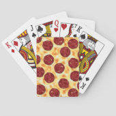 Pepperoni Pizza Pattern Pokerkaarten (Achterkant)