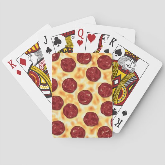 Pepperoni Pizza Pattern Pokerkaarten (Achterkant)