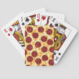 Pepperoni Pizza Pattern Pokerkaarten