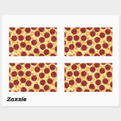 Pepperoni Pizza Pattern Rechthoekige Sticker (Vel)