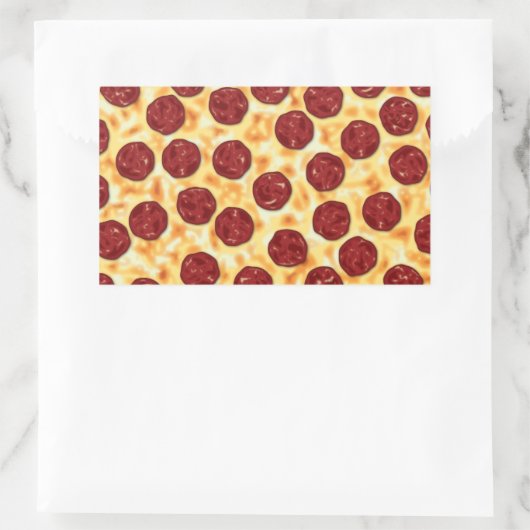 Pepperoni Pizza Pattern Rechthoekige Sticker (Tas)