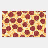 Pepperoni Pizza Pattern Rechthoekige Sticker (Voorkant)