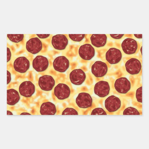 Pepperoni Pizza Pattern Rechthoekige Sticker