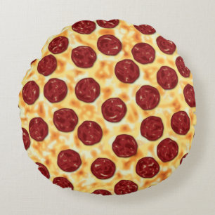 Pepperoni Pizza Pattern Rond Kussen