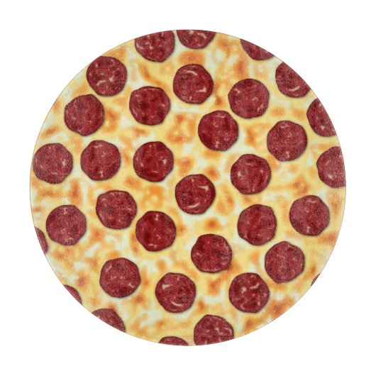 Pepperoni Pizza Pattern Snijplank (Voorkant)