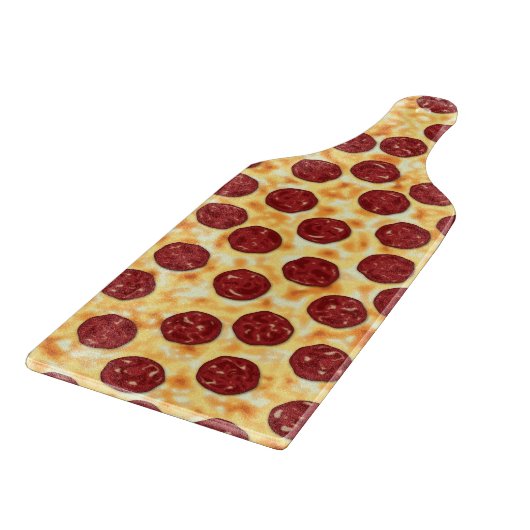 Pepperoni Pizza Pattern Snijplank (Hoek)