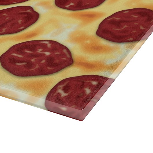 Pepperoni Pizza Pattern Snijplank (Hoek)