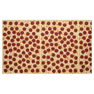 Pepperoni Pizza Pattern Stof