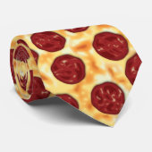 Pepperoni Pizza Pattern Stropdas (Opgerold)