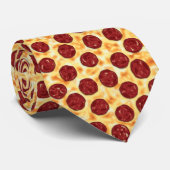 Pepperoni Pizza Pattern Stropdas (Opgerold)