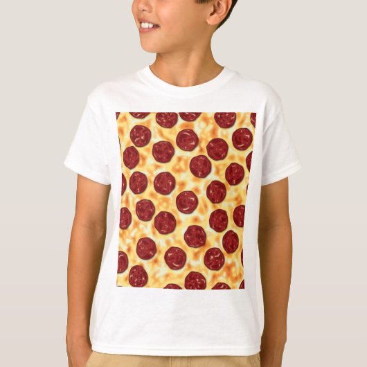 Pepperoni Pizza Pattern T-shirt (Voorkant)