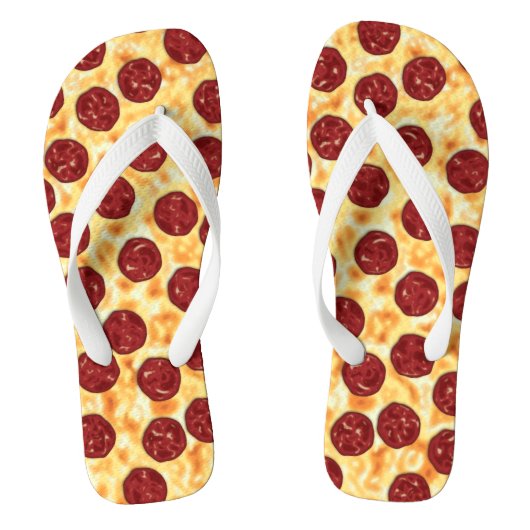 Pepperoni Pizza Pattern Teenslippers (Voetbed)
