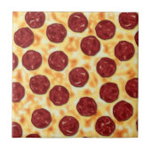 Pepperoni Pizza Pattern Tegeltje (Voorkant)