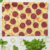 Pepperoni Pizza Pattern Theedoek (Gevouwen)