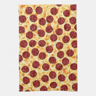 Pepperoni Pizza Pattern Theedoek