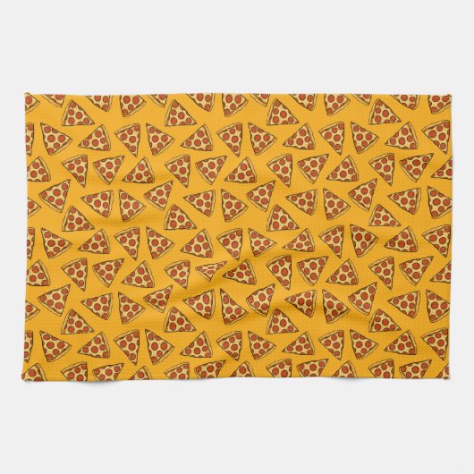 Pepperoni Pizza Pattern Theedoek (Horizontaal)