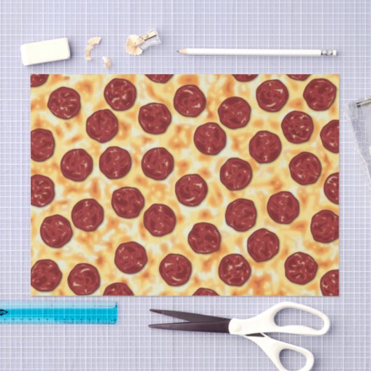 Pepperoni Pizza Pattern Tissuepapier (Craft)