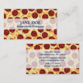 Pepperoni Pizza Pattern Visitekaartje (Voorkant / Achterkant)
