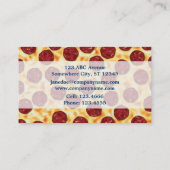 Pepperoni Pizza Pattern Visitekaartje (Achterkant)
