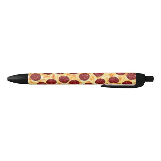 Pepperoni Pizza Pattern Zwarte Inkt Pen (Bodem)