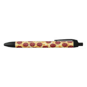 Pepperoni Pizza Pattern Zwarte Inkt Pen (Bovenkant)