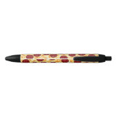 Pepperoni Pizza Pattern Zwarte Inkt Pen (Achterkant)