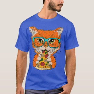 Pepperoni Pizza Pie Cat Lover Junk Food Eat Fan T-shirt