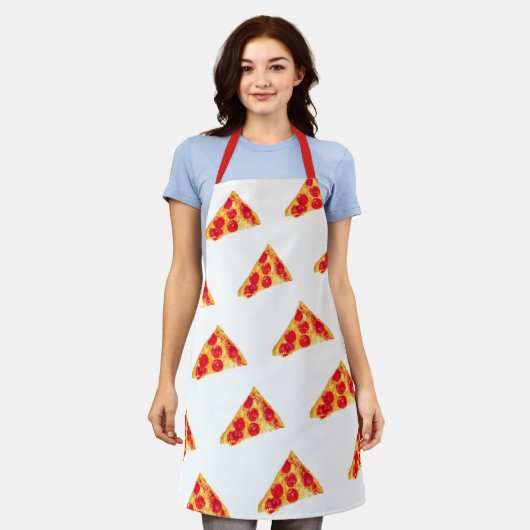 Pepperoni Pizza Pie Delicious All-Over Print Apron Schort (Gedragen)