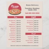 Pepperoni Pizza - Pizzeria Menu & prijslijst Flyer (Voorkant)