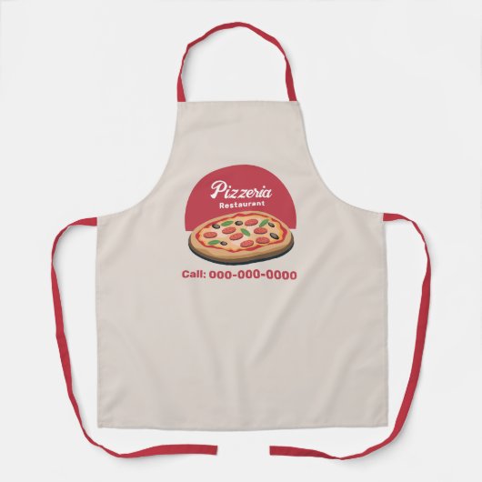 Pepperoni Pizza - Pizzeria Restaurant Schort (Voorkant)