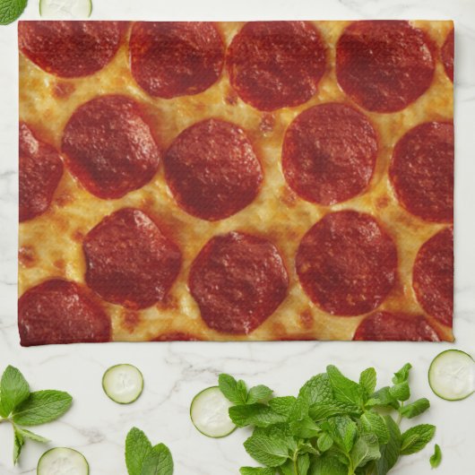 PEPPERONI PIZZA PLUS THEEDOEK (Gevouwen)