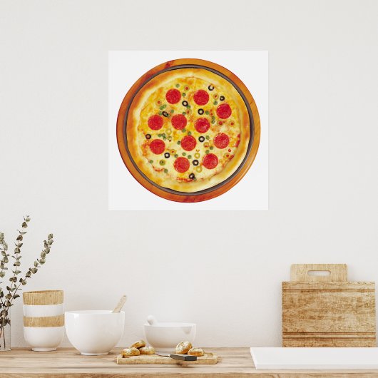 Pepperoni Pizza Poster (Keuken)
